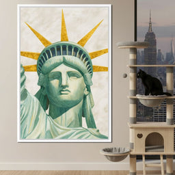 Liberty Crown Golden Rays - NicheCanvas