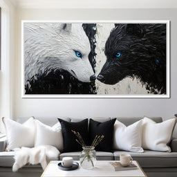 Duality of Wolf Spirits - NicheCanvas