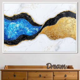 Radiant Rift of Golden Waves - NicheCanvas