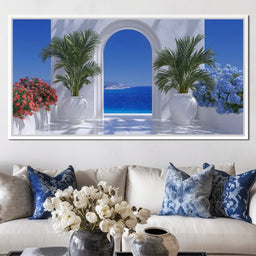 Mediterranean Archway Vista - NicheCanvas
