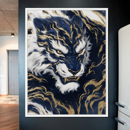 Majestic Midnight Gold Tiger - NicheCanvas