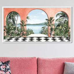 Mediterranean Tropical Vista - NicheCanvas