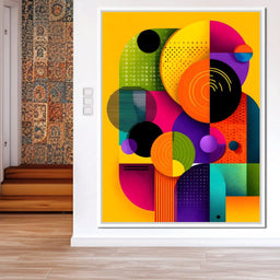 Vivid Geo Orbit Kaleidoscope - NicheCanvas