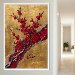 Golden Blossom Ascension - NicheCanvas