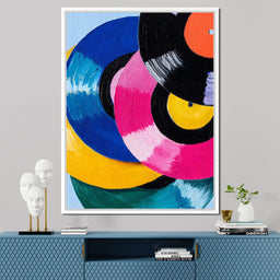 Color Spin Retro Vinyl Rhythm - NicheCanvas