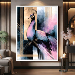 Gilded Plumage Upon Modern Horizons - NicheCanvas