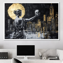 Golden Reflection Over the City - Wildrose Creations - NicheCanvas