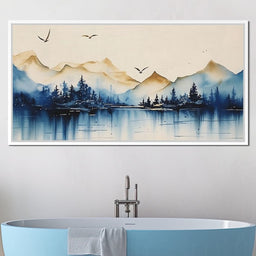 Calm Mountain Lake Sunrise - NicheCanvas