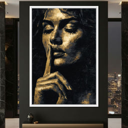 Golden Silence Portrait Muse - NicheCanvas
