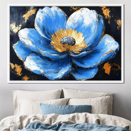 Blue Petals Celestial Bloom - NicheCanvas