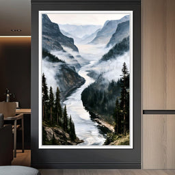 Where Silent Waters Meet The Peak - NicheCanvas