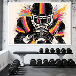 Gridiron Impact Burst of Color - NicheCanvas