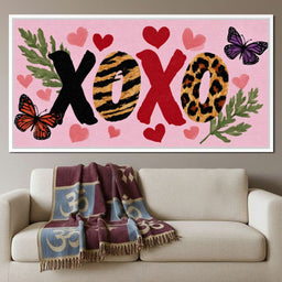 Wild Safari Love XOXO Hearts - NicheCanvas