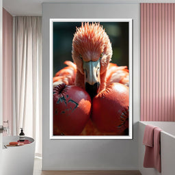Flamingo Pugilist - NicheCanvas