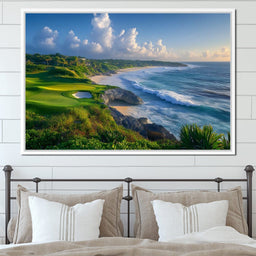 Coastal Green Landscape - NicheCanvas