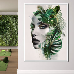 Botanical Muse Fusion Portrait - NicheCanvas