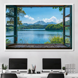 Serene Lakeside Retreat - NicheCanvas