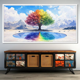 Rainbow Reflections Oasis - NicheCanvas