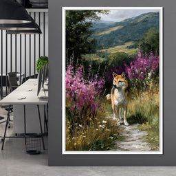 Shiba Meadow Trail Portrait - NicheCanvas