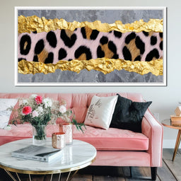 Golden Leopard Marble Rift - NicheCanvas