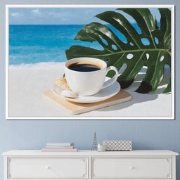Seaside Coffee Escape Moment - NicheCanvas