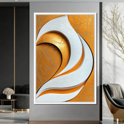 White and Gold Harmony - TooplesArt - NicheCanvas