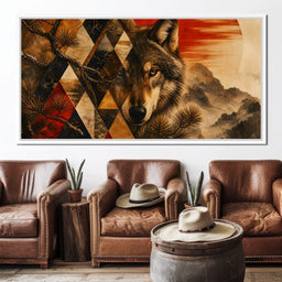 Solitary Predator Rising Sun - NicheCanvas