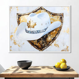 Golden Maple Leaf Western Hat - NicheCanvas