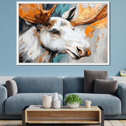 Moose Wilderness Strokes - NicheCanvas