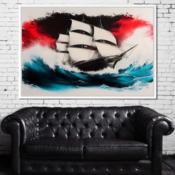 Ship of the Tempest Waves - NicheCanvas