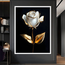 Golden Elegance Blossom - NicheCanvas