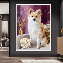 Glam Pomeranian Popcorn Night - NicheCanvas
