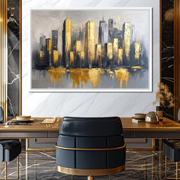 Golden Skyline Awakening - NicheCanvas