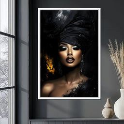 Golden Elegance Portrait - NicheCanvas