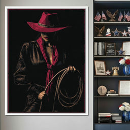 Midnight Cowgirl Red Hat - NicheCanvas