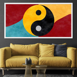 Golden Yin Yang Abstract Balance - NicheCanvas