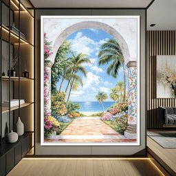 Tropical Archway Escape - NicheCanvas