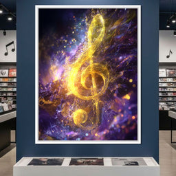 Celestial Gold Melody Stream - NicheCanvas