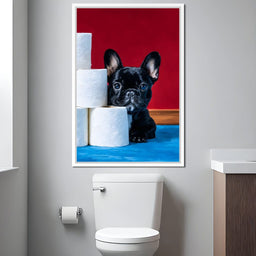 Playful Pup Paper Guardian - NicheCanvas