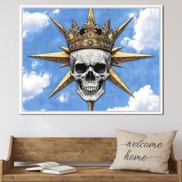 Majestic Crowned Skull Skies - NicheCanvas