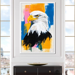 Bold Eagle Pop Portrait - NicheCanvas