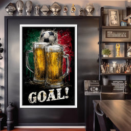 Italian Football Beer Goal - NicheCanvas