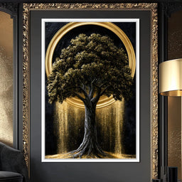 Gilded Roots of Eternal Radiance - NicheCanvas