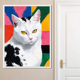Colorful Cat Pop Style Portrait - NicheCanvas