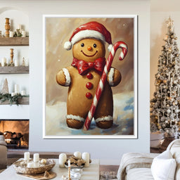 Gingerbread Joy Holiday Cheer - NicheCanvas