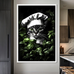 Chef Kitty in Herb Haven - NicheCanvas