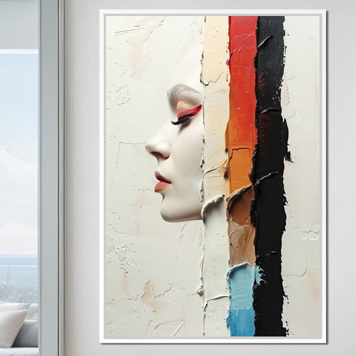 Painted Visage Fragmented Canvas Print