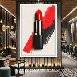 Radiant Lipstick Allure on Canvas - NicheCanvas
