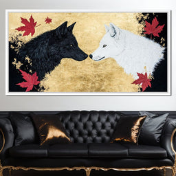 Opposite Wolves - NicheCanvas