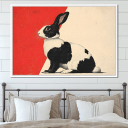 Rabbit's Geometric Poise - NicheCanvas